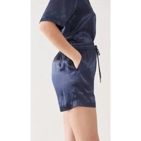 SCOTCH & SODA Women's Jacquard Elastic Shorts Large Blue Night Drawstring NWT - Picture 4 of 14